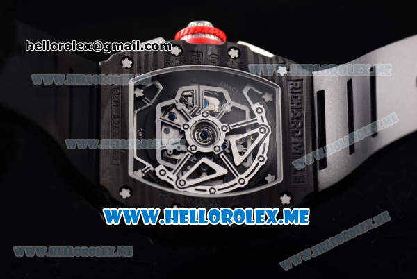 Richard Mille RM 11-03 Swiss Valjoux 7750 Automatic PVD Case with Skeleton Dial and Black Rubber Strap Arabic Numeral Markers - Click Image to Close